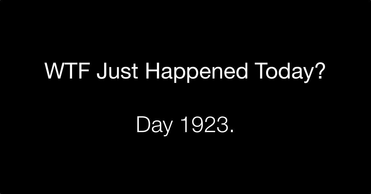 Day 1923: “I’m honored.”